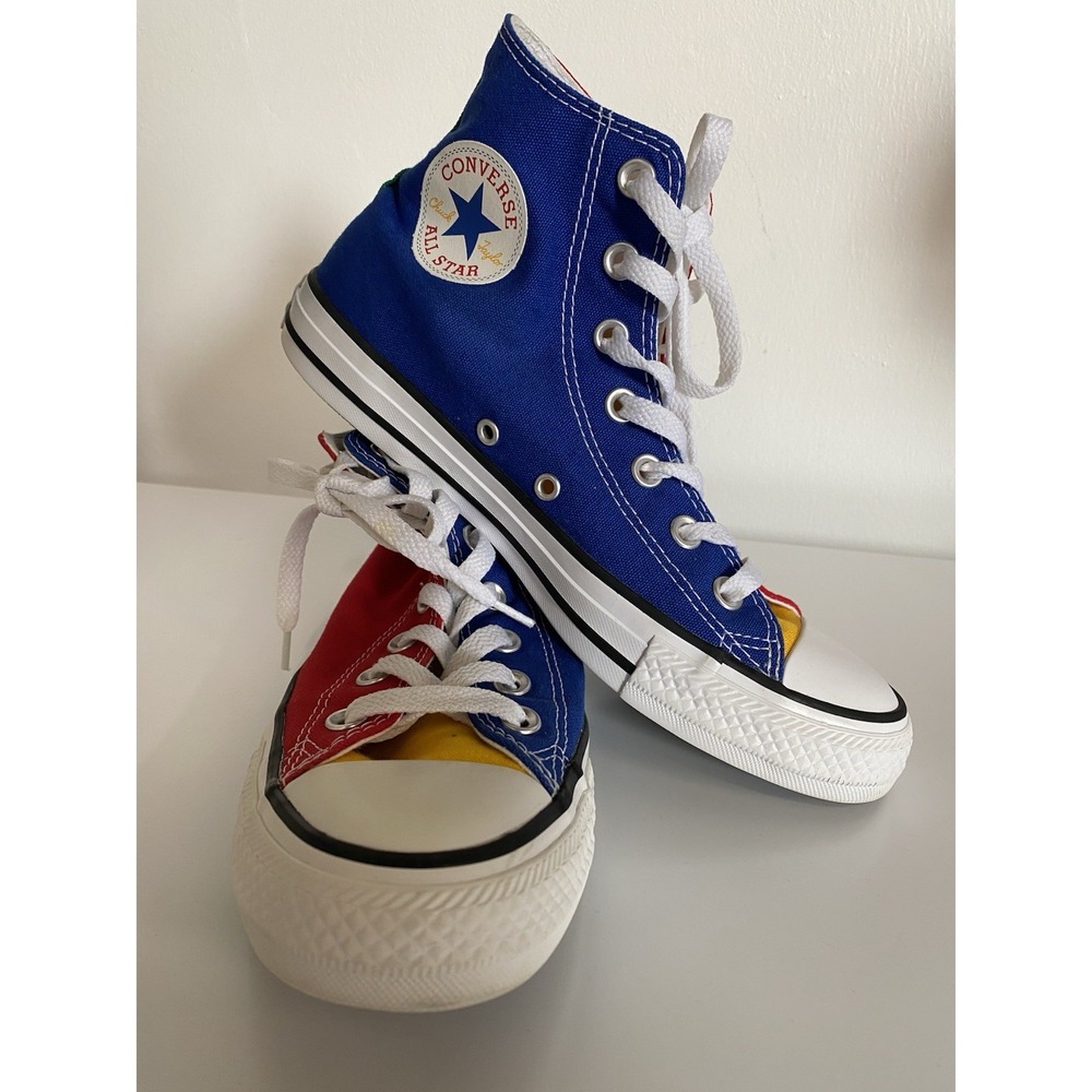 Converse All Star Chuck Taylor Primary Color Block High Top Sneakers Wmn 8/MN 6